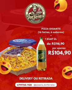 Pizza Gigante + Kuat 2L